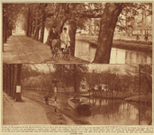 874028 Collage van 2 foto's betreffende de Leidsche Rijn ter hoogte van de wijk Oog in Al te Utrecht, met boven een ...